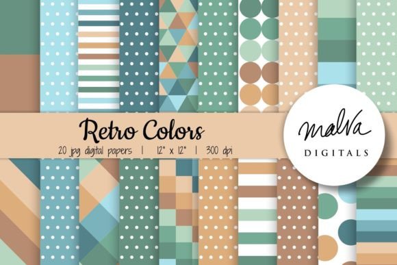 Download Retro Colors Geometric Patterns - Premium Bundle