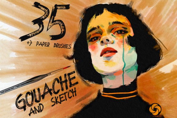 Download Gouache Brushes for Procreate - Brushes for procreate Collection