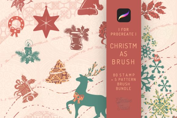 Download 85 Procreate Christmas Brushes - Christmas brush Collection