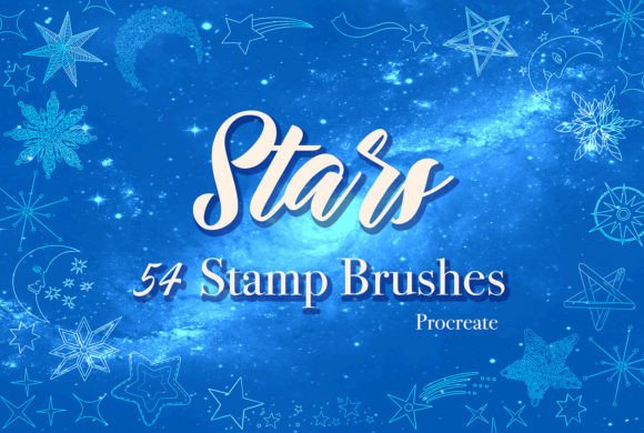 Download STAR STAMPS BRUSHES for PROCREATE - Brushes for procreate Collection