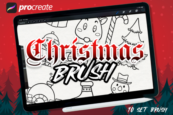Download Christmas Brush Stamp - Christmas brush Collection