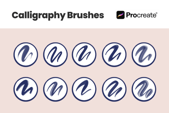 Download 10 Calligraphy Brushes for Procreate App - Brushes for procreate Collection