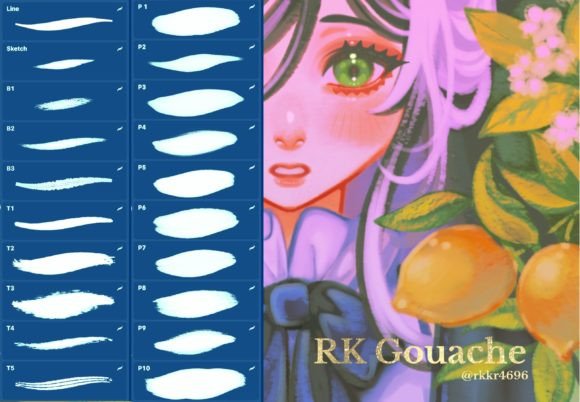 Download Gouache Painting Brushes for Procreate - Brushes for procreate Collection