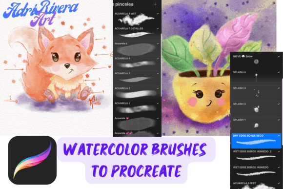 Download WATERCOLOR BRUSHES for PROCREATE🖌 - Brushes for procreate Collection