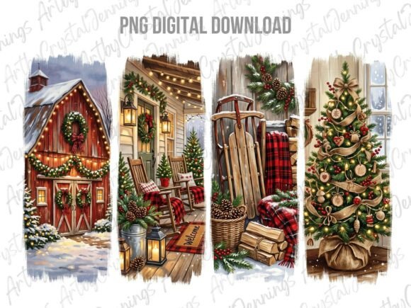 Download Rustic Christmas Brushstroke PNG - Christmas brush Collection